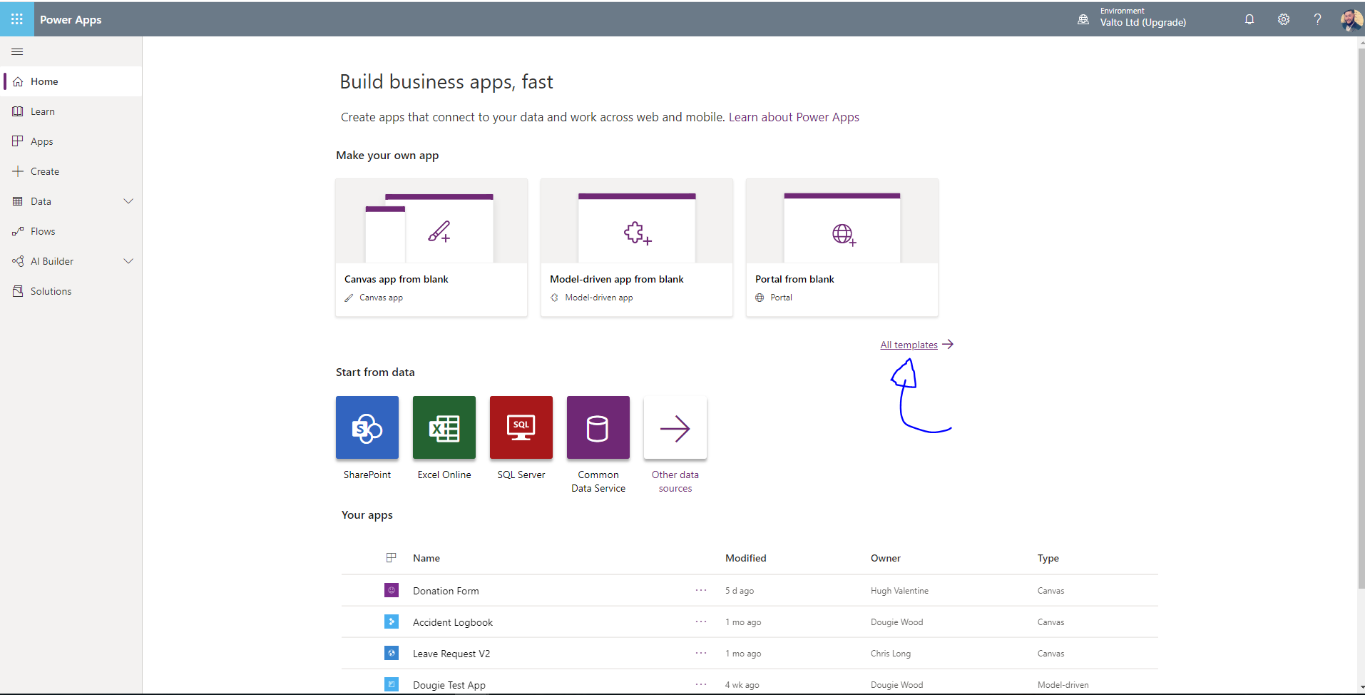 Microsoft Sharepoint Power Apps Templates Link