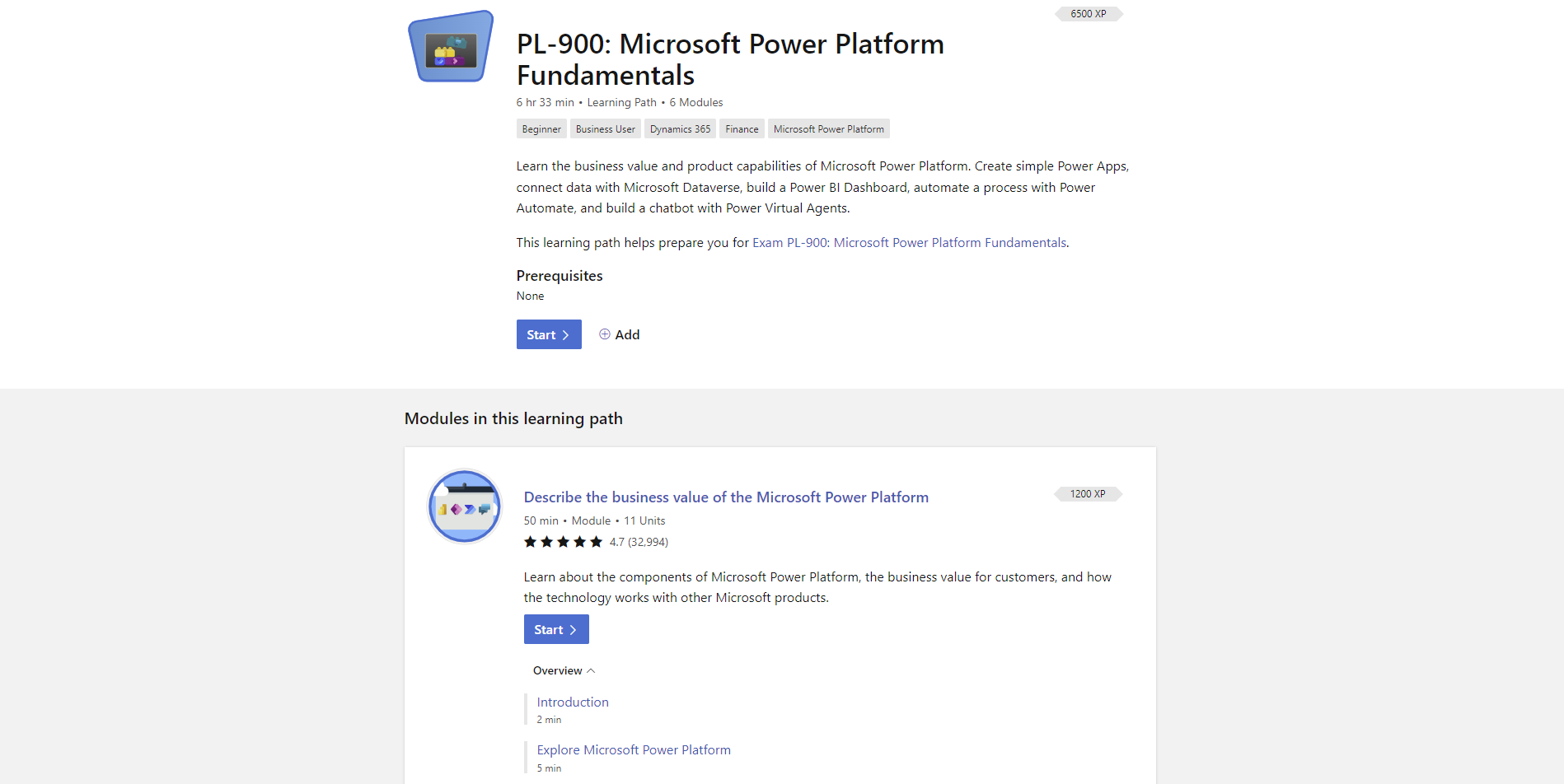 PL900 Power Platform Learning Pathways