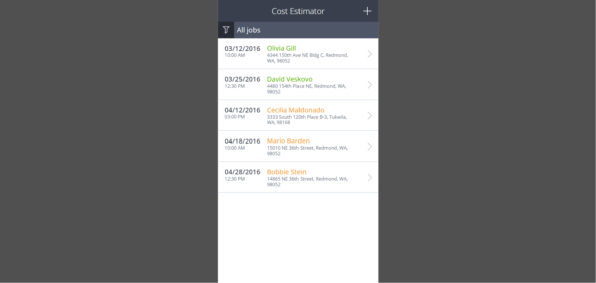 Cost Estimator Power App