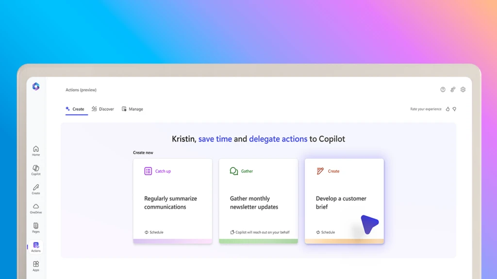 Microsoft Copilot actions