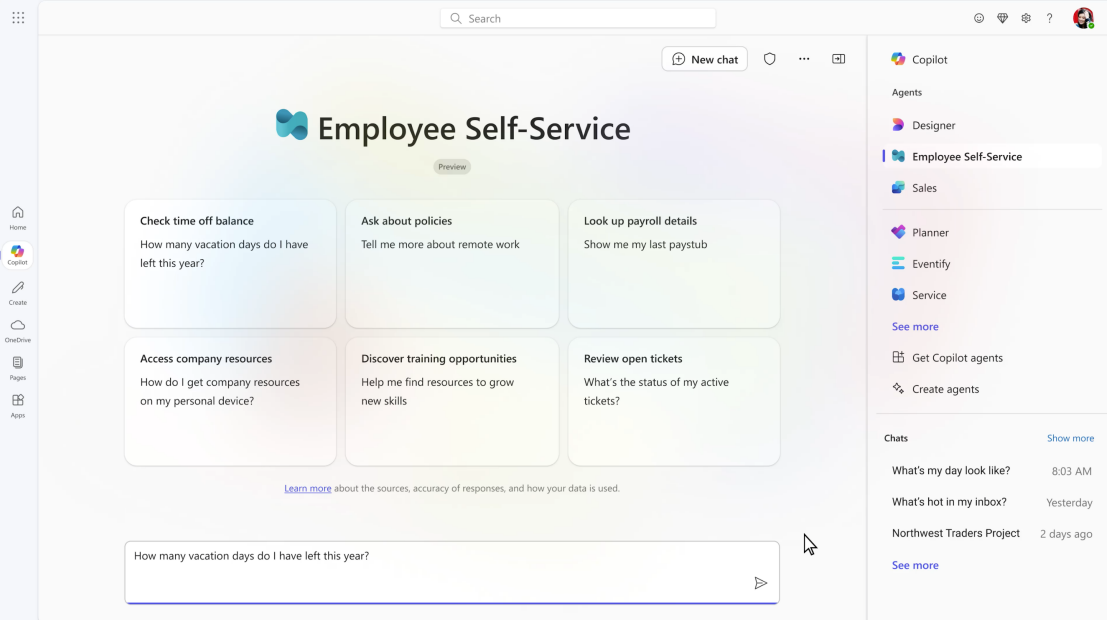 employee self service agent