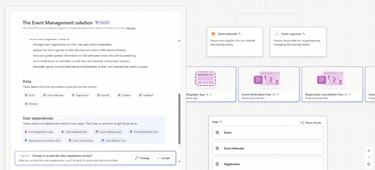 building an app with copilot plan designer