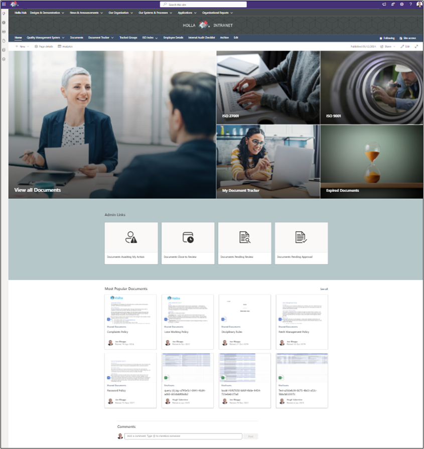sharepoint controlled documents system