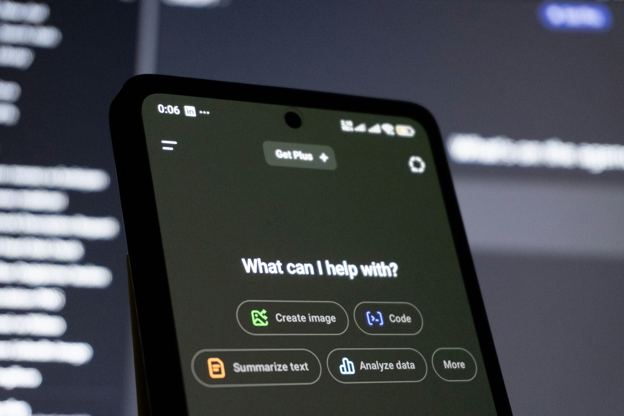Phone with chatbot