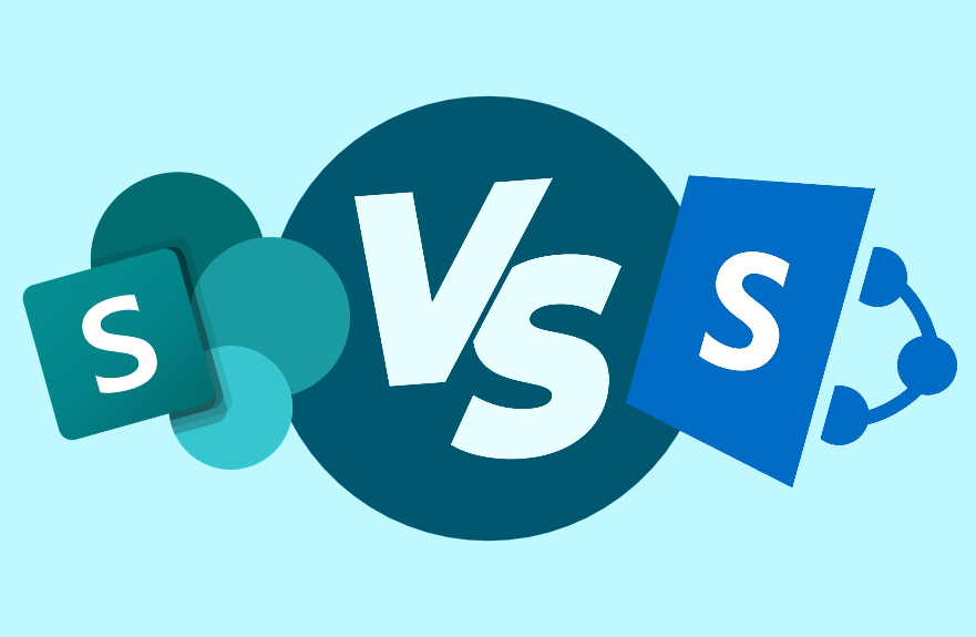 SharePoint Online logo vs SharePoint OnPrem logo